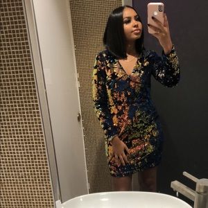 Multicolored Velvet Party / Birthday Dress